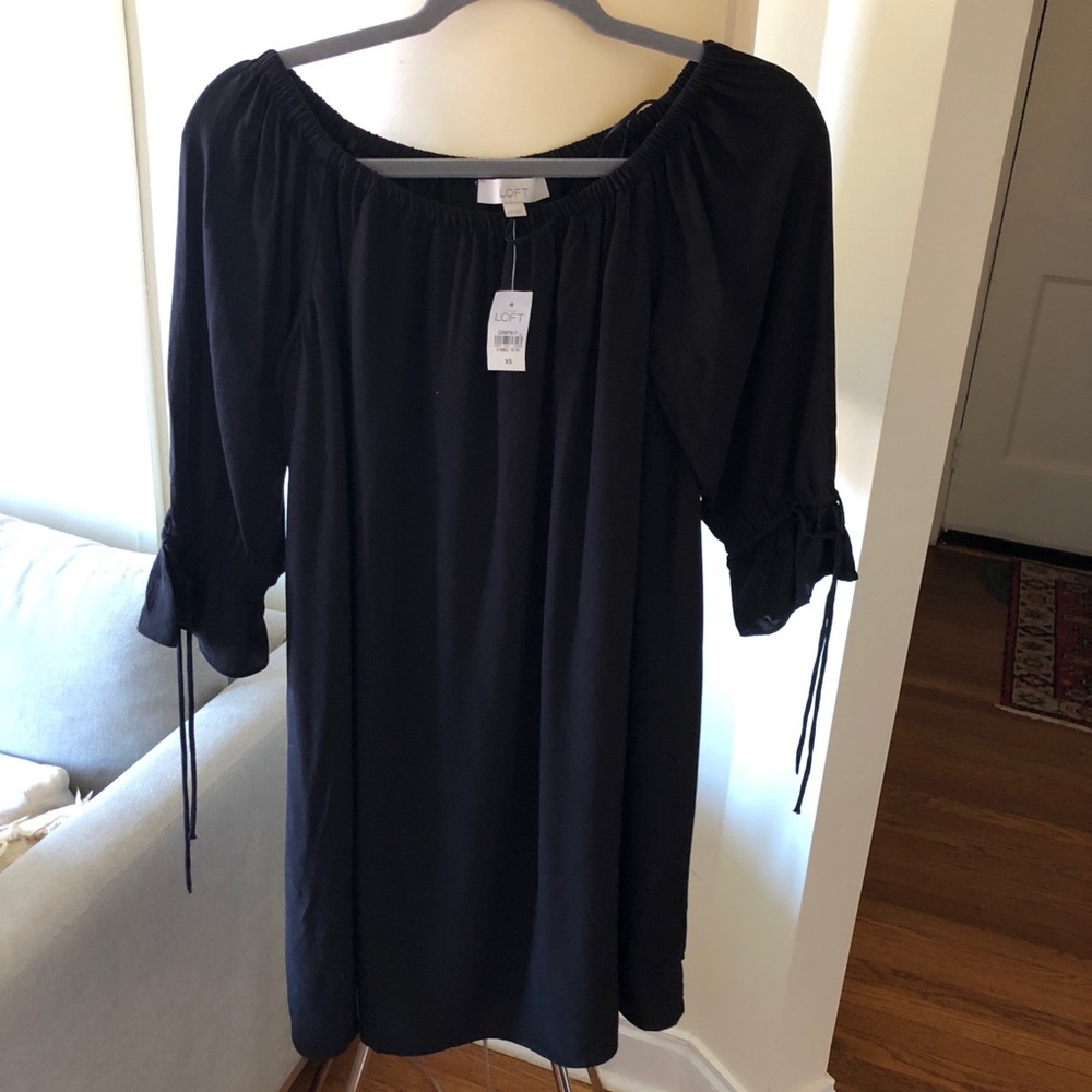 Loft off the shoulder tie cuff dress - Picture 6 of 7